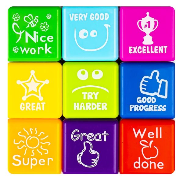 Accesorii craft, Stampilute patrate, 9 buc/set - S-COOL - imagine 5