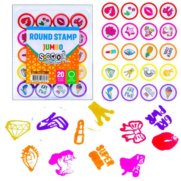 Accesorii craft, Stampilute rotunde, 20 buc/set - S-COOL - imagine 13