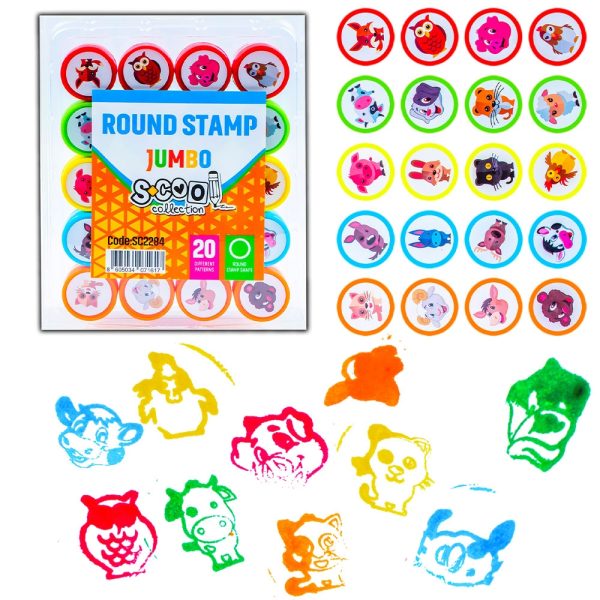 Accesorii craft, Stampilute rotunde, 20 buc/set - S-COOL - imagine 4
