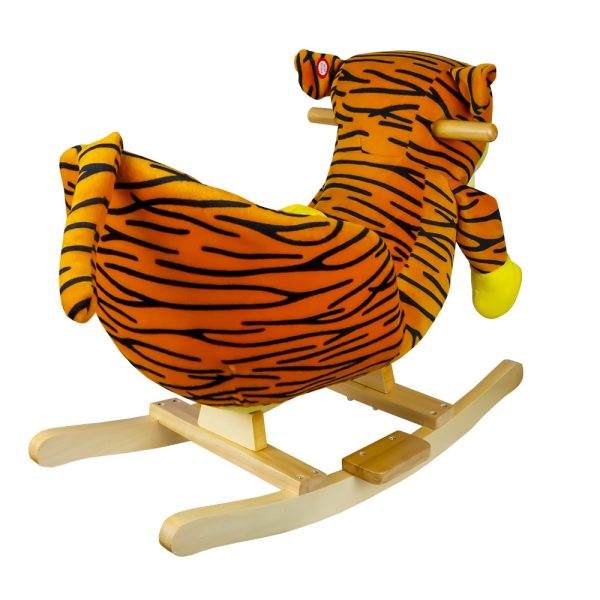 Balansoar pentru bebelusi, Tigru, lemn + plus, 60x34x45 cm - imagine 3