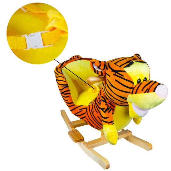 Balansoar pentru bebelusi, Tigru, lemn + plus, 60x34x45 cm - imagine 6