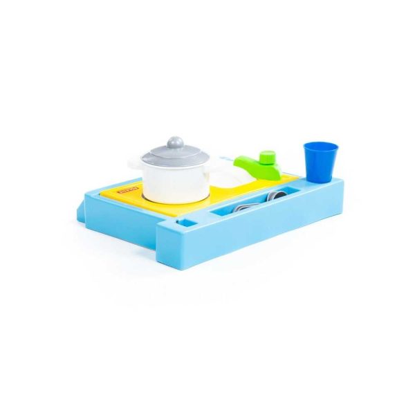 Bucatarie mica + 7 accesorii, 33x24x5 cm, Polesie - imagine 3
