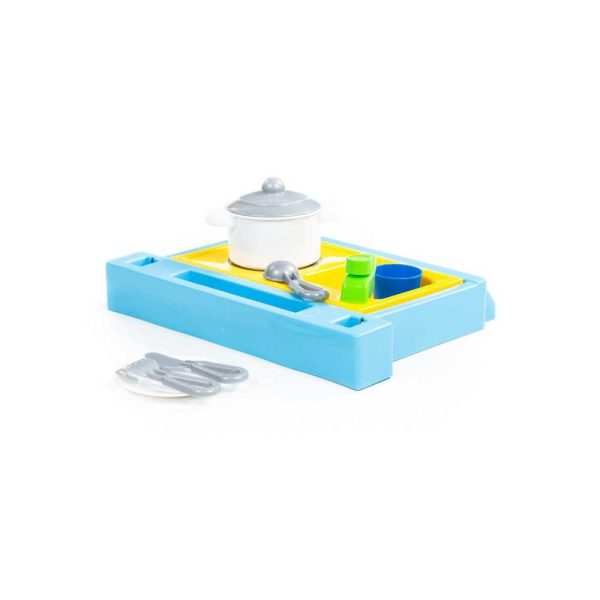 Bucatarie mica + 7 accesorii, 33x24x5 cm, Polesie - imagine 4