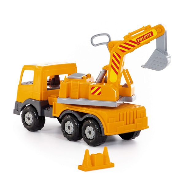 Camion-excavator, 42,5x16,5x24,5 cm, Polesie - imagine 3