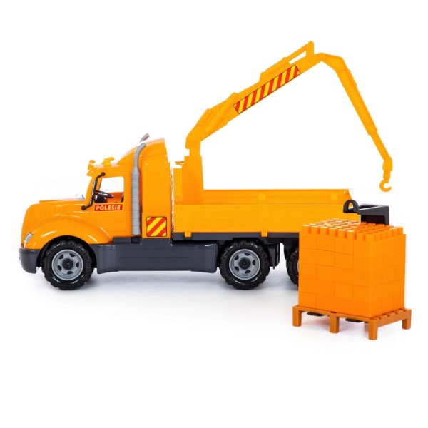 Camion-macara + palet cuburi - Mike, 53x19x26 cm, Wader - imagine 2