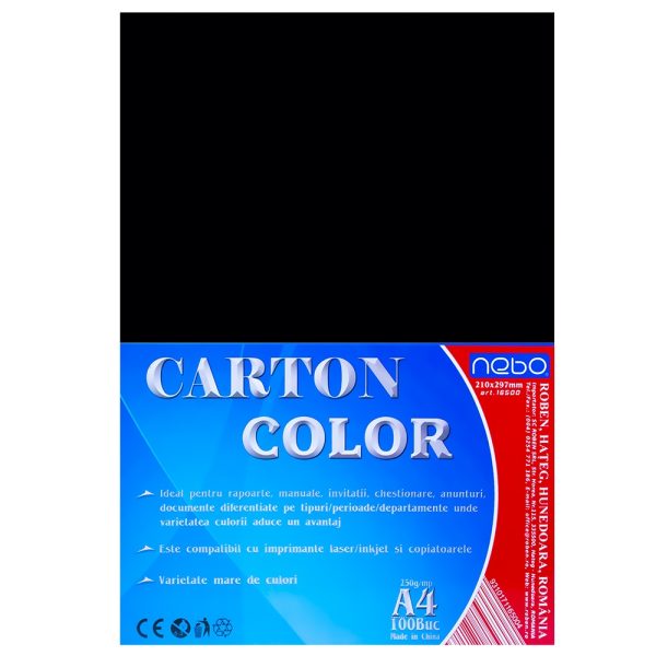 Carton color A4 250g Set 100 - NEBO - imagine 11