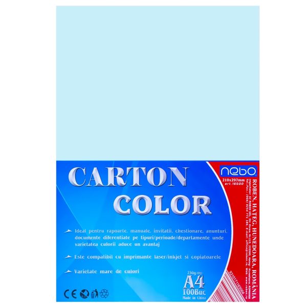 Carton color A4 250g Set 100 - NEBO - imagine 12