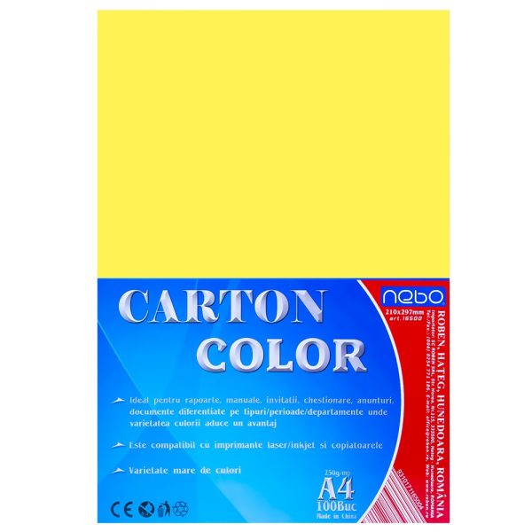 Carton color A4 250g Set 100 - NEBO - imagine 9