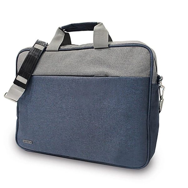Geanta laptop, albastru/gri, 39x7x30 cm - OFFISHOP - imagine 2