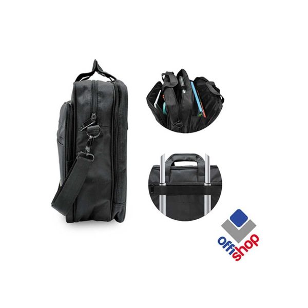 Geanta laptop, neagra, 40x14x30 cm - OFFISHOP - imagine 2