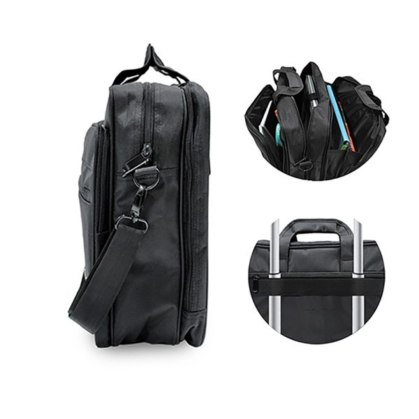 Geanta laptop, neagra, 40x14x30 cm - OFFISHOP - imagine 4
