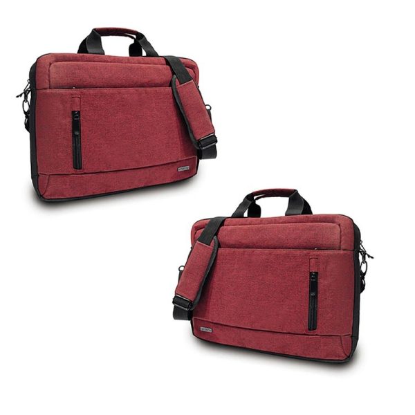 Geanta laptop, rosie, 39x7x30 cm - OFFISHOP - imagine 3