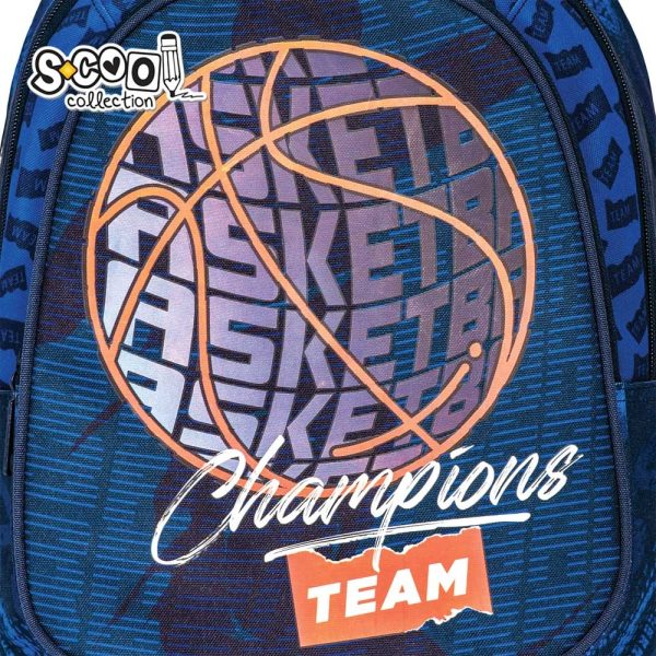 Ghiozdan anatomic BASKETBALL, 38x39x19.5 cm - S-COOL - imagine 7