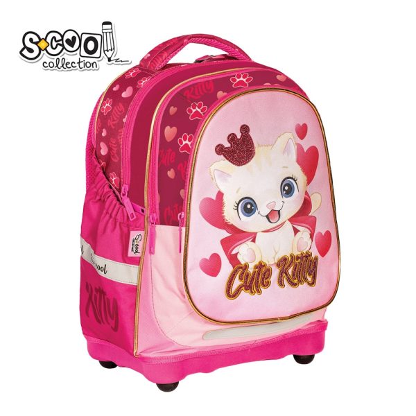 Ghiozdan anatomic CUTE KITTY, 38x39x19.5 cm - S-COOL - imagine 2
