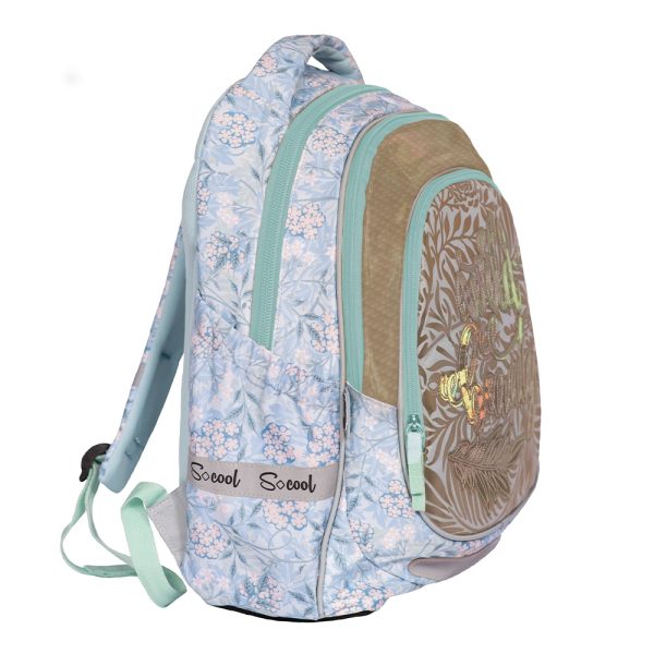Ghiozdan anatomic-light compartiment laptop, WILD BEAUTY, 41x28x21 cm - S-COOL - imagine 2