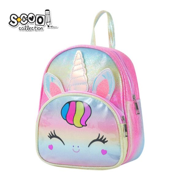 Ghiozdan gradinita GLITTER UNICORN, 25x32x11 cm - S-COOL - imagine 2
