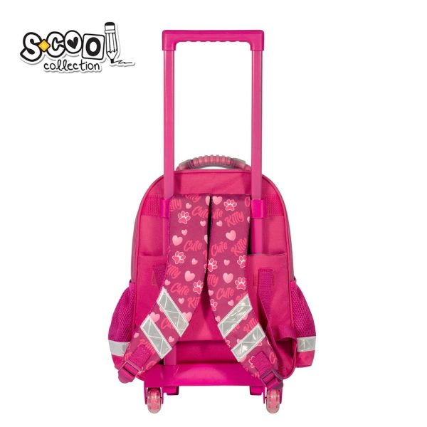 Ghiozdan trolley CUTE KITTY, 38x29x14 cm - S-COOL - imagine 4