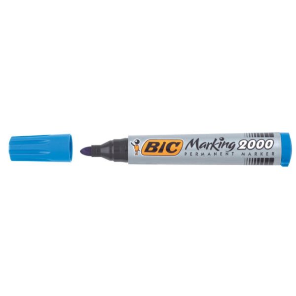 Marker permanent 2000 albastru 12/cutie - BIC - imagine 3