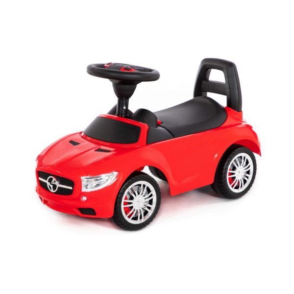 Masinuta - Supercar, rosie, fara pedale, 66x28.5x30 cm, Polesie - imagine 3