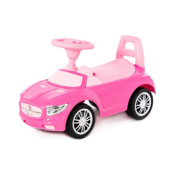 Masinuta - Supercar, roz, fara pedale, 66x28.5x30 cm, Polesie - imagine 3