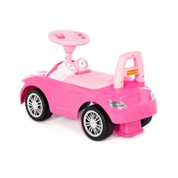 Masinuta - Supercar, roz, fara pedale, 66x28.5x30 cm, Polesie - imagine 4