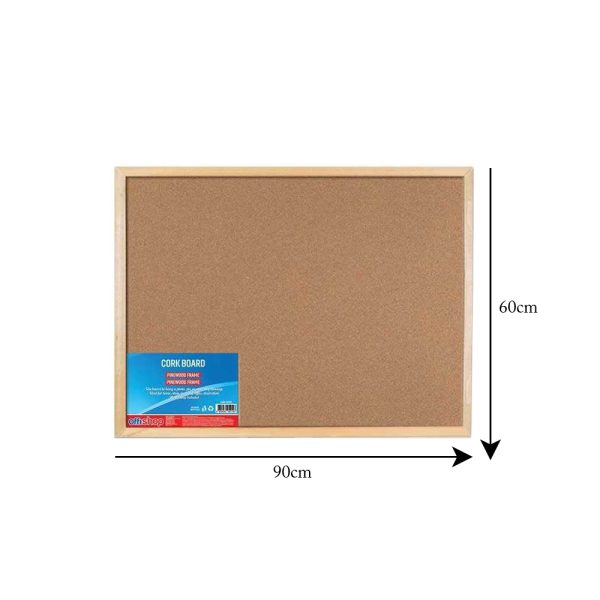 Panou pluta, rama lemn, 60x90 cm  - OFFISHOP