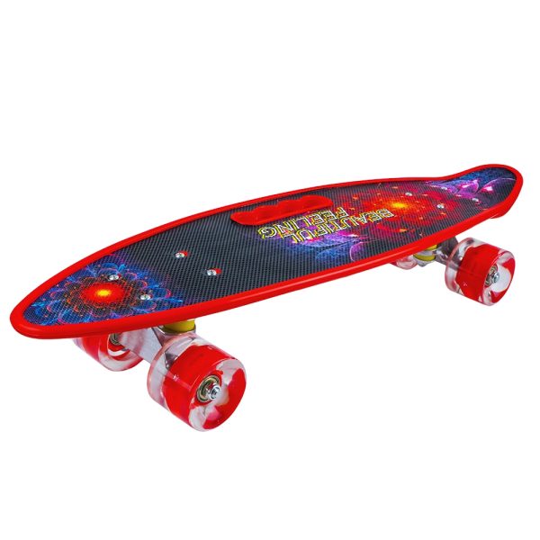 Placa skateboard cu roti silicon, led - imagine 6