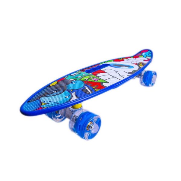 Placa skateboard cu roti silicon, led - imagine 10