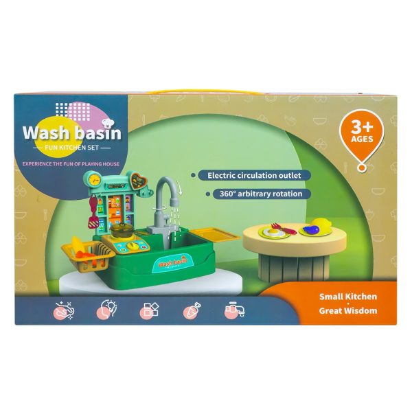 Play set bucatarie, 17 piese, cu baterii, 46x22x27 cm - imagine 2