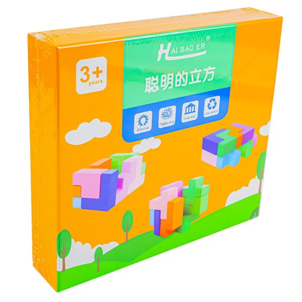 Puzzle din lemn - Forme 3D - imagine 2