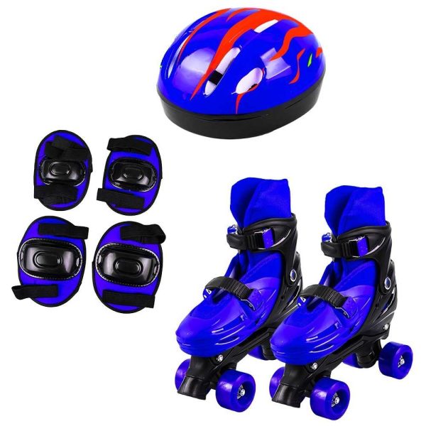 Set patine cu rotile+casca+cotiere+genunchiere, L (39-43) - imagine 6