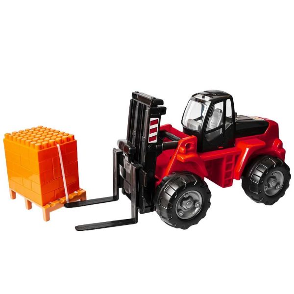 Stivuitor+palet cuburi - PowerTruck, 48x22x23 cm, Wader - imagine 3