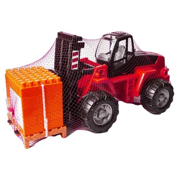 Stivuitor+palet cuburi - PowerTruck, 48x22x23 cm, Wader - imagine 4