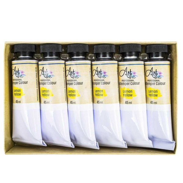 Tempera Art, GALBEN LAMAIE, 45ml, 6 buc/set - ARTLINE - imagine 2