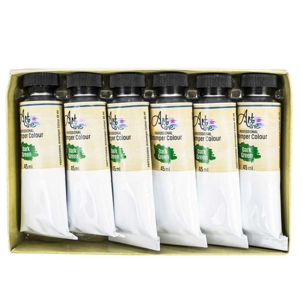 Tempera Art, VERDE, 45ml, 6 buc/set - ARTLINE - imagine 2