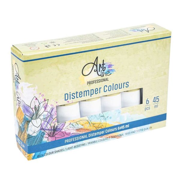 Tempera Art, VERDE DESCHIS, 45ml, 6 buc/set - ARTLINE - imagine 2