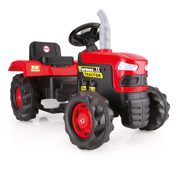 Tractor cu pedale, rosu, 53x83x45 - Dolu - imagine 2