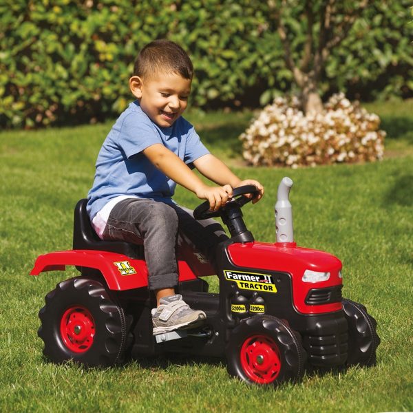 Tractor cu pedale, rosu, 53x83x45 - Dolu - imagine 3