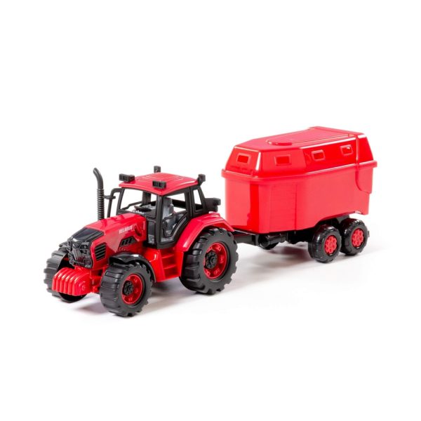 Tractor cu remorca animale, 40x11.5x17 cm, Polesie - imagine 2
