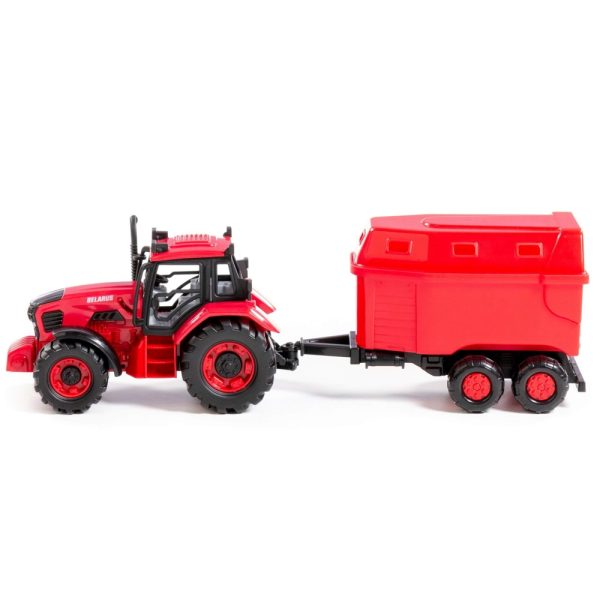 Tractor cu remorca animale, 40x11.5x17 cm, Polesie - imagine 3