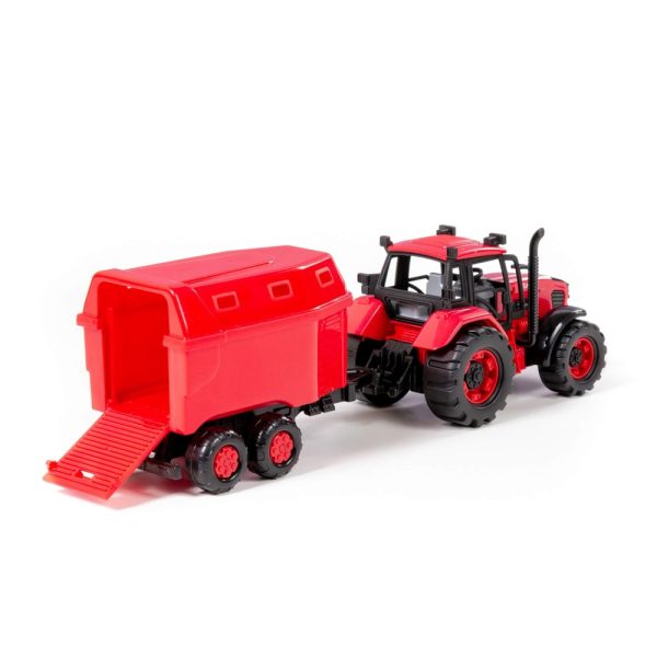 Tractor cu remorca animale, 40x11.5x17 cm, Polesie - imagine 5