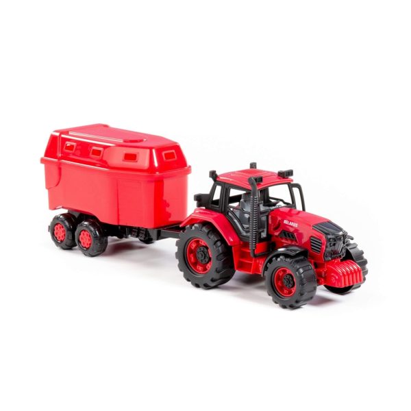 Tractor cu remorca animale, 40x11.5x17 cm, Polesie - imagine 6
