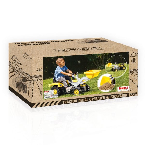 Tractor excavator cu pedale, 53x113x45cm - Dolu - imagine 4