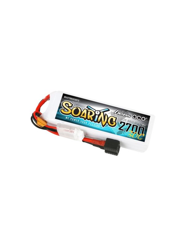 Acumulator Lipo Gens Ace - Soaring - 2700mAh - 11.1V - 30C - 3S1P cu EC3/XT60/T-plug - imagine 3