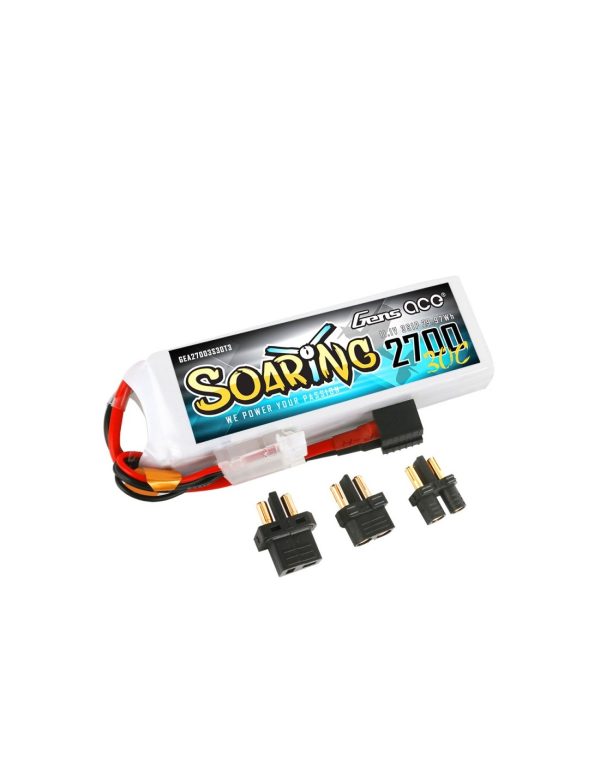 Acumulator Lipo Gens Ace - Soaring - 2700mAh - 11.1V - 30C - 3S1P cu EC3/XT60/T-plug