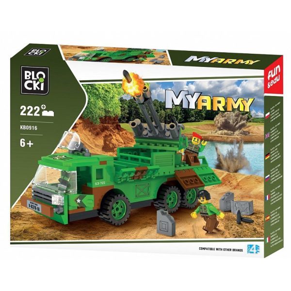 Blocki My Army, Tir militar cu lansator rachete, 222 piese - imagine 5