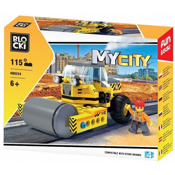 Blocki My City, Masina cu cilindru asfaltare, 115 piese - imagine 5