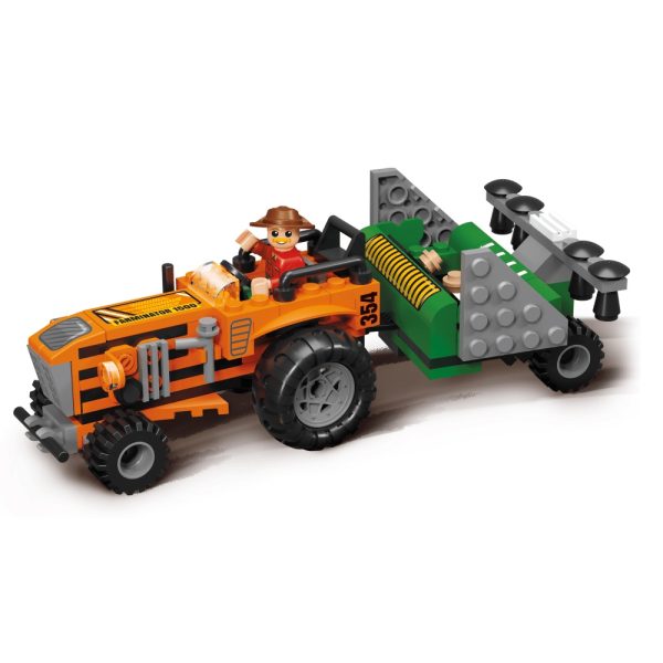 Blocki My Farm, Tractor cu semanatoare, 143 piese - imagine 3