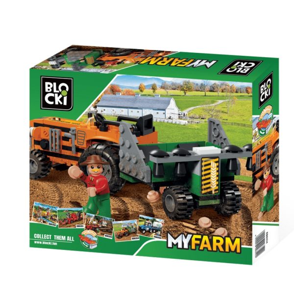 Blocki My Farm, Tractor cu semanatoare, 143 piese - imagine 5