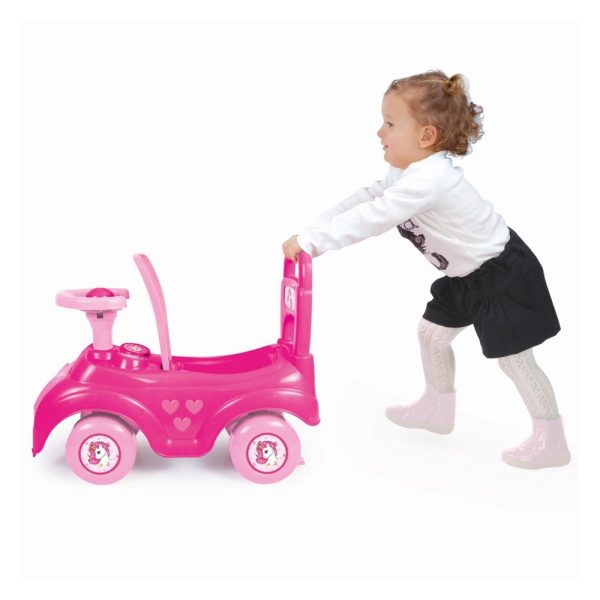 Masinuta fara pedale/roz Unicorn 37x48x21cm - Dolu - imagine 2